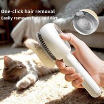 3 In 1 Pet Steam Spray Massage Brush One Button Bath Comb For Cat Dog Hair Removal Grooming pilka