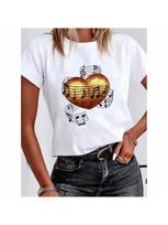 Music Lovely Style Cute Print T Shirt Fashion Summer Basic Tee Top Graphic T-Shirt Short Sleeve Clothes Wounisex Clothing S įvairiaspalvis