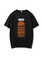 unisex Tees W!LD Russ Rapper T-Shirt Short Sleeve Cotton Male Tshirts Summer Fashion Unisex Streetwear Hip Hop Male T Shirt Print S