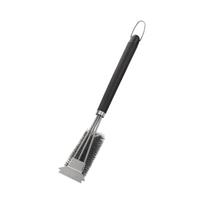BBQ Grill Brush Stainless Steel Wire Bristles Scraper with Long Handle for Grill Grate Oven Cleaning Tool for Barbecue Accessories One Size