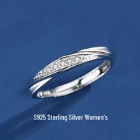 Mobius Strip S999 Sterling Silver Adjustable Couple Rings - Plain Band for Men and Women Adjustable Opening