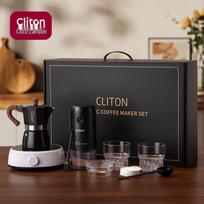 CLITON Electric Coffee Grinder & Pour Over Set