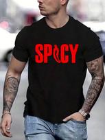 Spicy Chilli Pepper Printed Unisex T-Shirt, Short-Sleeved Crew Neck Casual Top L