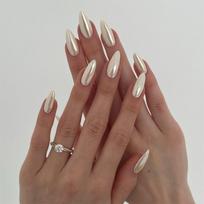 Manicure Long Almond False Nails French Detachable Fake Nails Aurora Nail Tips Women