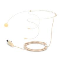 Mini XLR Connector Earhook Microphone Beige Double Earset Headset Microphone  Broadcasting 3Pin