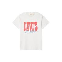 Levis Letter Logo Printed Round Neck Short Sleeve T-Shirt Men Tops White A9228-0000 XL