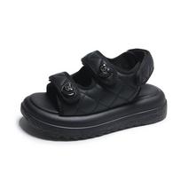 Xiaoxiangfeng sandalai moterims vasarą nauji Velcro mada universalūs sportiniai sandalai platforma lauko drabužiai paplūdimio batai 35