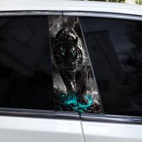 2 vnt. Gyvūno Tigro Automobilio Lipdukas Automobilio B Stulpelio Lipdukas „Pasidaryk pats“ Gyvūno Stiliaus Automobilio Durų Stulpelio Lipdukas Atsparus Įbrėžimams Automobilio Lipdukas 2pcs