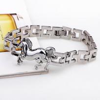 Temu Cross-Border Pentium Pony Metal Personality Bracelet for Boys