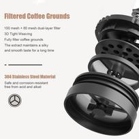 French Press Coffee Maker for Travel 2 Layer Filter Mesh Double Walled Stainless Steel Vacuum Insulated Coffee Maker juoda