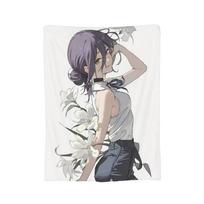 Chainsaw Man Reze Knitted Blanket Anime Movie Flannel Throw Blanket Home Couch Decoration Soft Warm Bedspreads, 30x40in