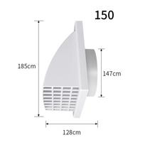 ABS Lauko Sienos Vėdinimo Grotelės su Vožtuvu Angai Ištraukimo Gaubtui Suderinamos su 100mm 125mm 150mm