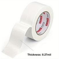 Heavy Duty White Duct Tape, 2 inches x 10 Yards, 8.27 mil Thickness, Strong, Flexible, No Residue, for Repairs, Industrial