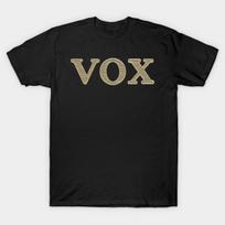 Men Black Print T-shirt Vox Amplification  - Amplifiers No-Cut Transfer Paper Print Cotton Tshirt 3XL juoda