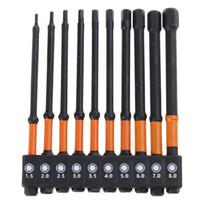 10Pcs 1/4  Hex Head Wrenches Drill Bit Impacts Driver Bit Set Magnetic Tip Magnetic Screwdriver Bit Hex Drill Bit 1