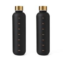 1 l butelis su laiko žymekliu 32 oz motyvacinis daugkartinio naudojimo fitneso sporto lauko kelionė nepralaidus BPA neturintis matinis plastikas 1000ml