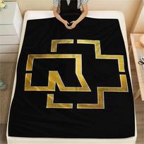 1PC Rammstein Band Print Flannel Blanket, High quality All Seasons, Home Decor, Warmth and Comfort, Perfect for Christmas Gifts 80cm x 120cm
