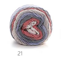 100grams Thick Soft Sweater Sofa Cushion Rainbow Color Cotton Hand-woven Crochet Knitting Wool Yarn 21