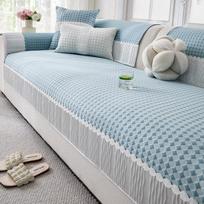 Summer 2026 Ice Silk Sofa Cushion - Luxe French Style, Non-Slip, Lightweight, Cool & Stylish 70x70cm