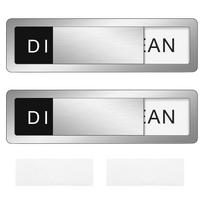 2 Pcs Dishwasher Magnet Clean Dirty Sign Acrylic Magnet Clean Dirty Signboard Dishwasher Label Notice for Home Hotel and Kitchen