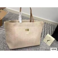 PRAD Pujia Bento Bag Spring and Summer Cross-border New Striped Straw Bag Daily Commuter 39*29*16cm