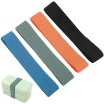 4pcs/5pcs Elastic Bento Straps Fixing Rope For Lunch Box Bento Food Container Bands Adjustable High-Stretch Lunchbox Strap Ropes