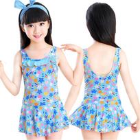 Girls' Bikini Set - Teen Swimwear Separate Swimsuit Teen Swimwear Swimsuit For Girls L mėlyna