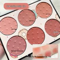 MISS ROSE Six-Color Blush Palette: Light Pink, Natural Rouge, Pearlescent & Matte Sunburn Finish