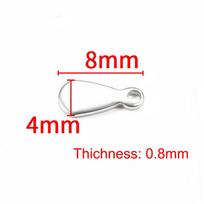 100Pcs Stainless Steel Dog Tag Charm Pendant Heart-Shaped Oval Blanks Charms for DIY Necklace Bracelets Jewelry Making Supplies