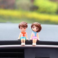 Cute Romantic Cartoon Balloon Couple Car Decoration Figurines Ornament Auto Interior Dashboard Center Console Accessories Gift