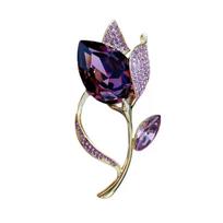 1Pc Korean Style Elegant Tulip Brooch Creative Personality Pin Romantic Retro Jewelry Accessories Party Trend Gifts Souvenirs