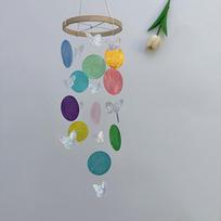 New Creative Hanging Moon Wind Chimes Natural Shells With Crisp Ringtones Dream Catchers Home Decoration Circle Shells Pendant