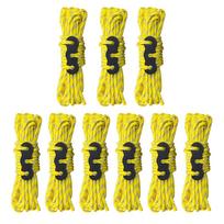 8pcs 3mm Windproof Tent Rope 13ft Reflective Camping Canopy Cord for Camping Hiking Canopy Shelter Outdoor Activity geltona