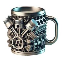 Coffee Mug Cool Beverage Mug Funny Stein Drinkware Portable Home Aesthetic Decoration for Household Kitchen Living Room 300ml