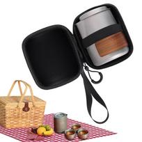 Titanium alloy portable travel tea set teapot double layer teacup tea set suitable for Backpacking Hiking Travel Picnic China Mainland
