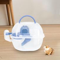 Hamster Carry Case Cage Small Animal Carry Case Slide Ladder Habitat Clear mėlyna