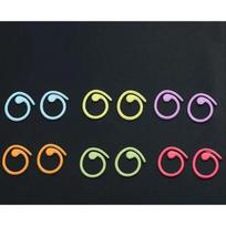16×15mm 30/60PCS Zinc Based Alloy Knitting Stitch Markers Spiral Multicolor Painted Marker Buckle Crochet Stitch  Needle Clip 30pcs