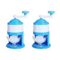 ABUL-2PCS Manual Ice Crusher Home Use Ice Shaver And Snow Cone Machine Summer Maker Ice Crushing Breaker Tool Blue