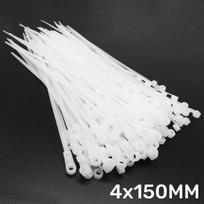100-1000PCS Screw Hole Cable Ties Heavy Duty Adjustable Self-locking Nylon Cable Ties DIY Office Cables Wire Fasten Organizer (White,100PCS) balta