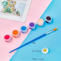 DIY Acrylic Paint 6-color 8-color 12-color Set Art Painting Doodling Coloring Paint Children's Gypsum Doll Paint Strip 3ml