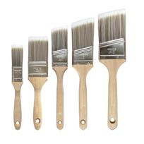 Paint Brushes Set, Sash Brushes, Soft Tapered Filament, Wood Stain Brushes for Walls, Cabinets and Fences Pack of 5 (Light Grey,5Pack) šviesiai pilka spalva