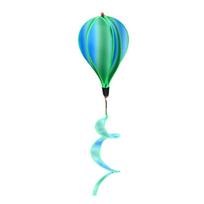 Giant Size Hot Air Balloon Rainbow Colors Plastic Material Wind Spinner Color-changing Film Striped Tie Dye Rotating Windmill