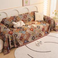Bohemian Style Sofa Cover, Vintage Sofa Blanket, Pet Scratch Proof for Bedroom Office Living Room Home Decor Sofa Cover S (180X130cm)