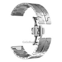 20mm 22mm Titanium Color Strap For Huawei Watch 4 Pro GT3 46mm For Samsung Galaxy Watch 5 Pro 45mm Gear S3 Stainless Steel Band 20mm sidabras