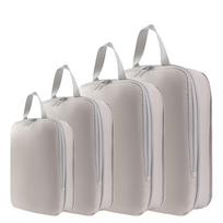 4Pcs Waterproof Travel Compression Packing Cubes Bag Space-saving Thickened Suitcase Clothes Organizer 4 Size Durable Travel Bag