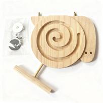 Practical Wooden Bird Foraging Toys Bite Resistant Hanging Bird Feeder Interactive Parrot Puzzle Toys Parrot Molar
