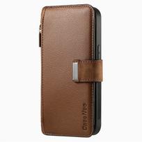 For iPhone 15 14 13 12 11 XS Max XR 8 7 6 Plus Wallet Case, Zipper Storage Design, Detachable Magnetic Flip Folio Cover For iPhone 7 8 Plus ruda