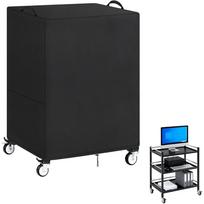 25x19x40 AV Cart Cover Dust Proof Waterproof 210D Silver Oxford Fabric Rolling Media Cart Protection With Drawstring Handles China Mainland