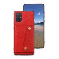 Card Holder Case for Samsung Galaxy A52 A72 A32 A13 A23 A33 A53 A14 A24 A34 A54 A73 A22 A12 A15 A17 A07 A16 A36 A56 A15 A35 A55 For A14 4G raudona