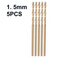 5pcs M35 Cobalt Drill Bit Set 1mm 1.5mm 2mm 2.5mm 3mm 3.5mm 4mm Drill Bits For Stainless Steel Hard Metal Wood Hole Cutter